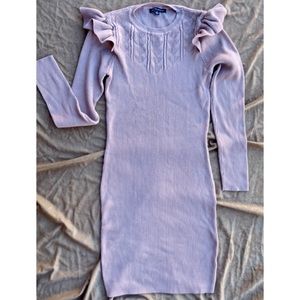 Light ribbed sweater dress